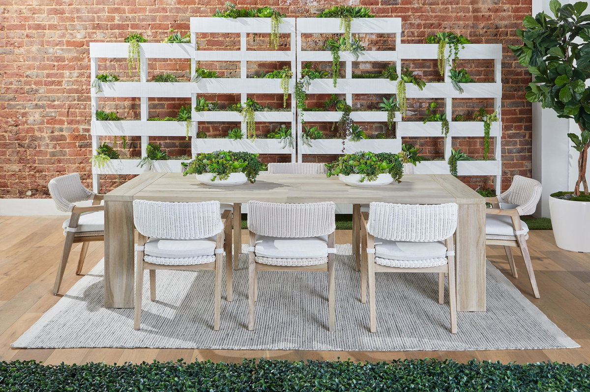 Lucia Outdoor Arm Chair, Dining Chair by Essentials for Living, 21.75" width x 31" height x 22" depth View 16