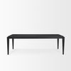 Teva Black Wood Rectangular 92' Dining Table, by Mercana, 92" length x 39" width x 30" height thumbnail 5