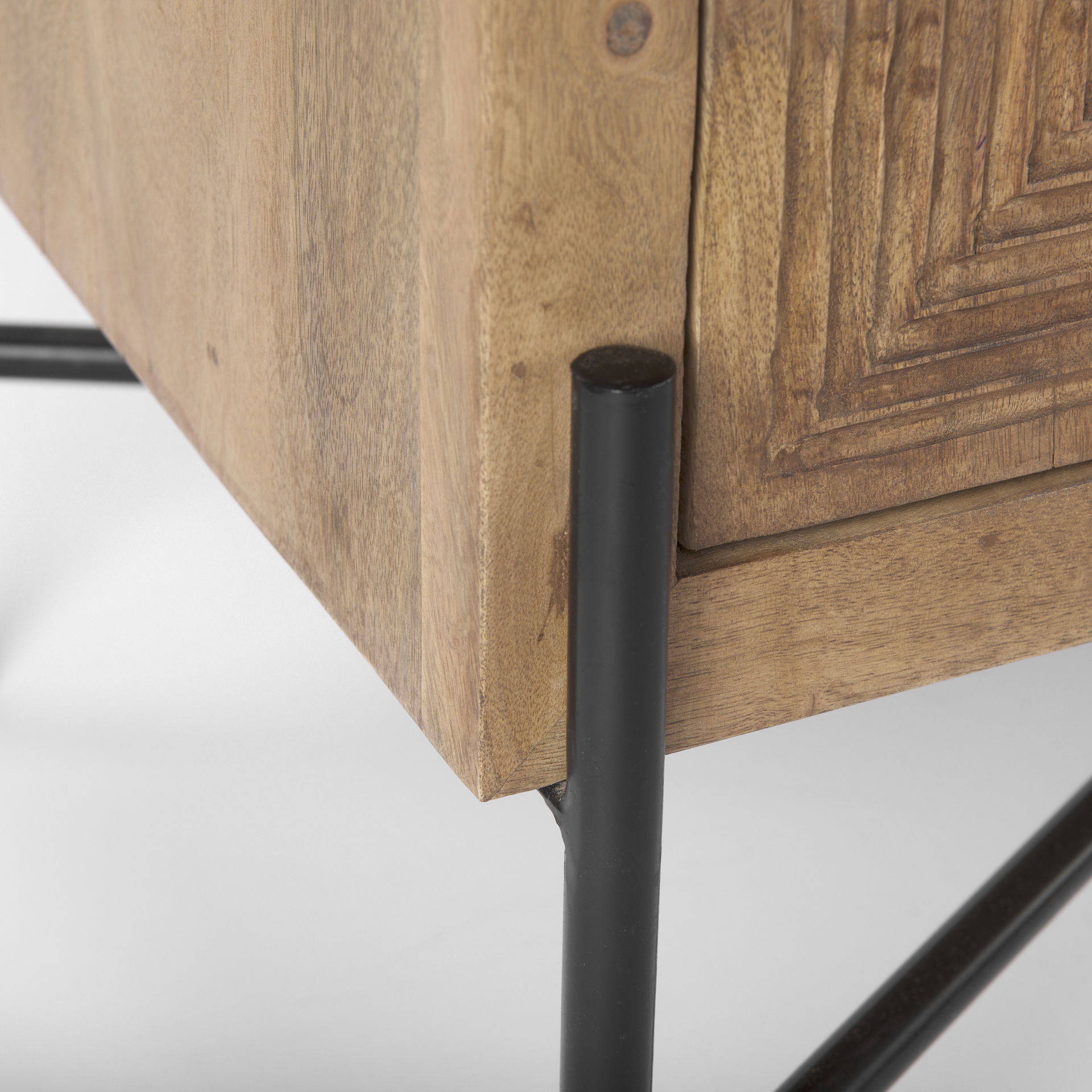 Cairo  2 Door Wood and Metal Cabinet, Cabinets & Chest by Mercana, 36" length x 19.5" width x 36" height View 12