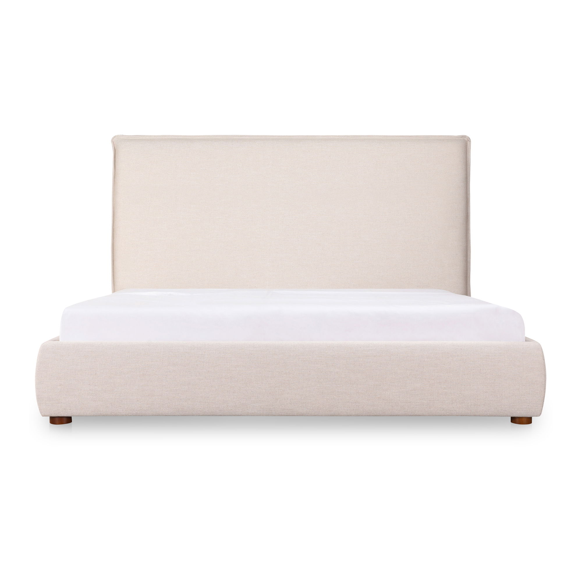 Luzon Queen Bed Tall Headboard Wheat, by Moe's Home, 70" width x 55" height x 88.5" depth View 1
