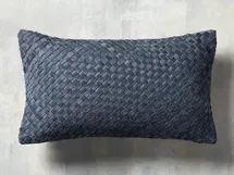 Online Designer Combined Living/Dining Woven Hide Lumbar Pillow Cover