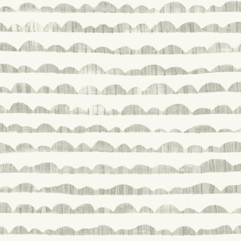 Hill & Horizon Grey Wallpaper
