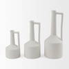 Burton 17.1H Large White Ceramic Jug Vase, by Mercana, 6.1" length x 6.1" width x 15.55" height thumbnail 12