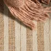 Rey Natural Striped Tan/ Ivory Area Rug thumbnail 7