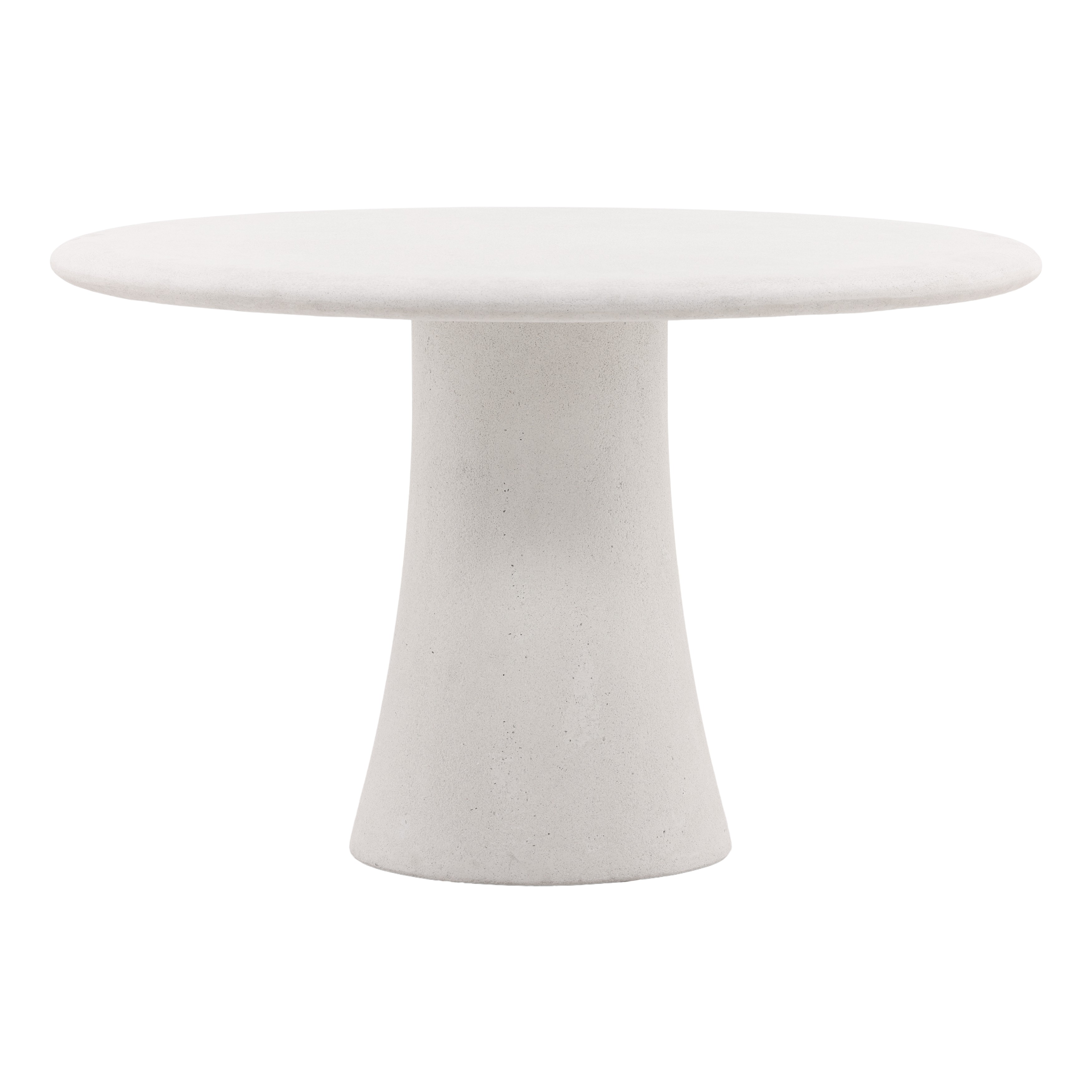 Jemina Outdoor Dining Table White, by Dovetail, 48" width x 30" height x 48" diameter x 48" depth View 1