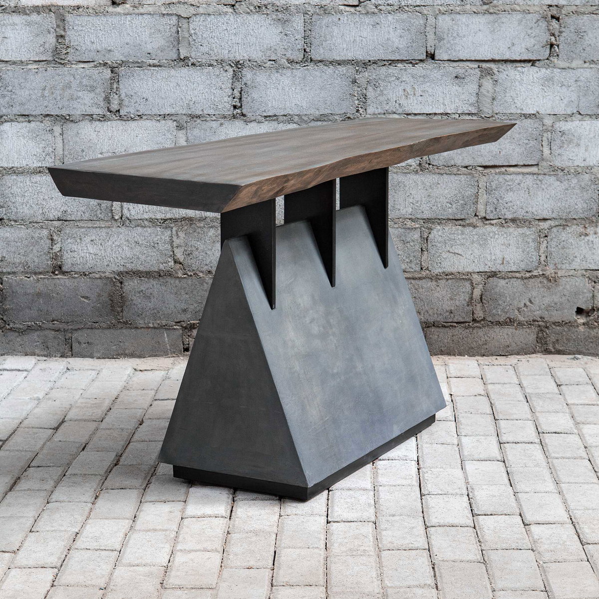Vessel Industrial Console Table, by Uttermost, 60" width x 30.25" height x 22" depth View 4