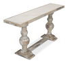 Stacy Double Pedestal Console, Console Table by Sarreid, 61" length x 15" width x 30" height thumbnail 10