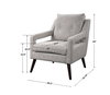 O'Brien Neutral Armchair, Accent Chair by Uttermost, 28" width x 34" height x 34" depth thumbnail 3