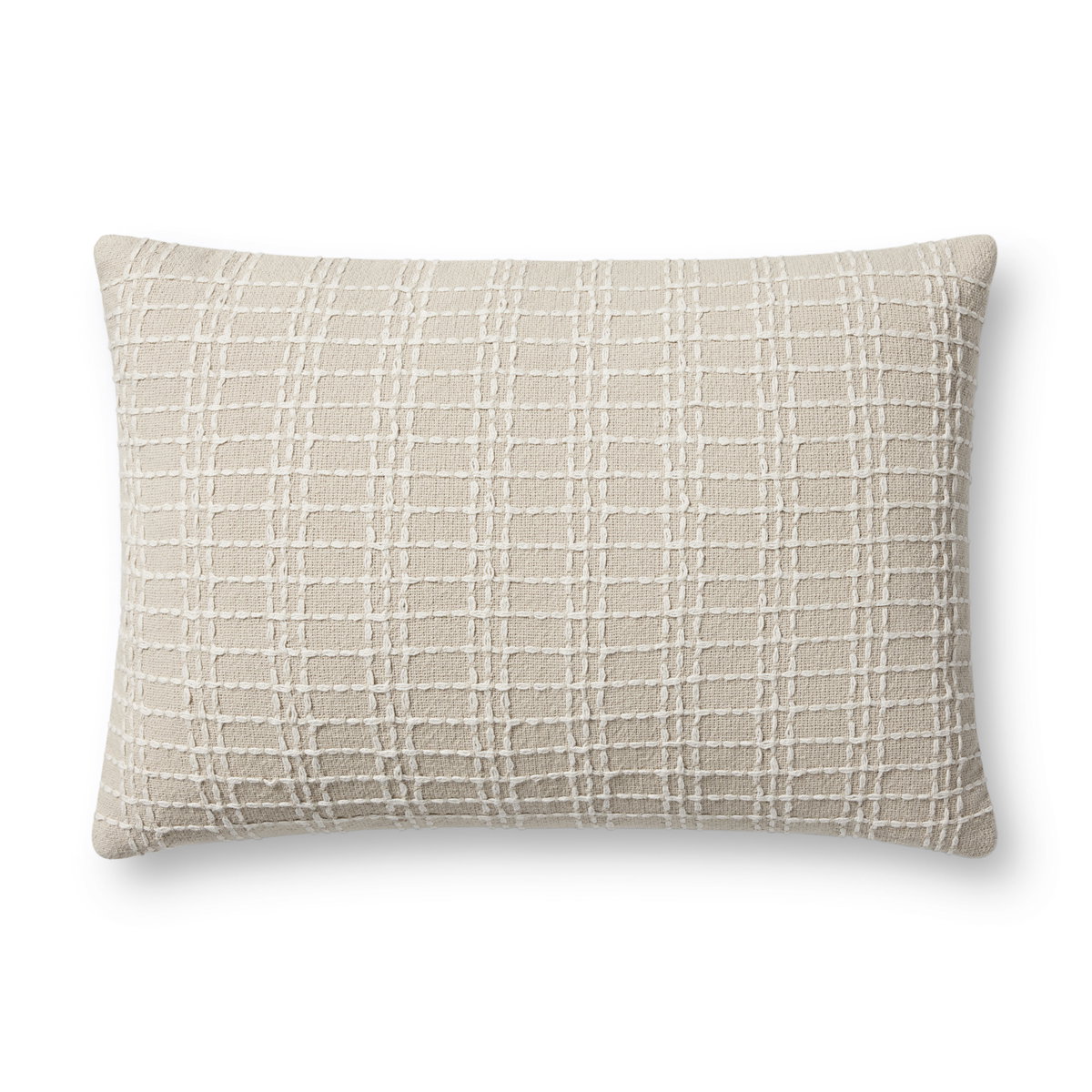 Jean Stoffer x Loloi Beige Pillow, Decorative Pillow, 16" length x 26" width View 1