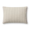 Jean Stoffer x Loloi Beige Pillow, Decorative Pillow, 16" length x 26" width thumbnail 1