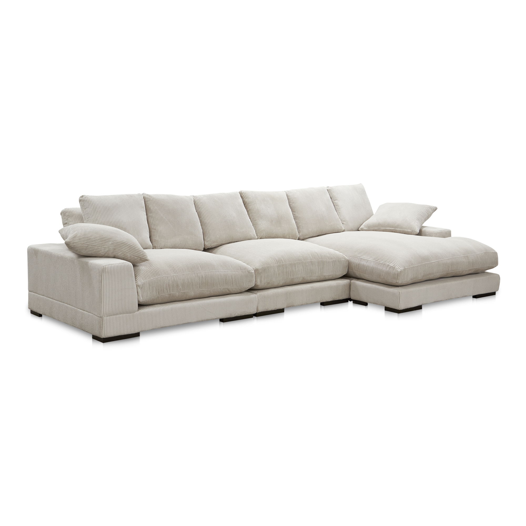 Plunge Large Sectional Cappuccino, Sectional Sofa by Moe's Home, 147.5" width x 34" height x 46" depth View 2