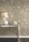 Bird & Blossom Chinoserie Brown Wallpaper thumbnail 2