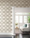 Sawgrass Trellis White & Taupe Wallpaper, by York Wall, 27' length x 2'3" width x 0.02" depth thumbnail 3