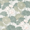 Lily Pad Green Peel & Stick Wallpaper, by York Wall, 16'6" length x 1'8.5" width x 0.02" depth thumbnail