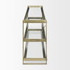 Trey  Gold Metal with Glass Console Table thumbnail 3