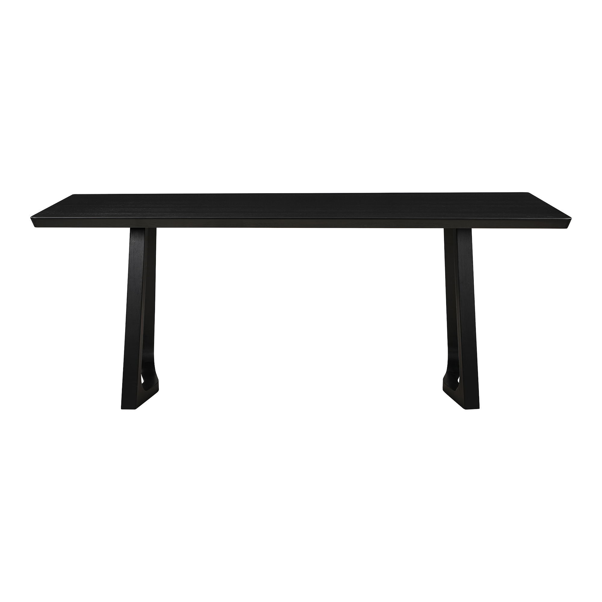 Silas Dining Table Black Ash, by Moe's Home, 76" width x 29.5" height x 36" depth View 1