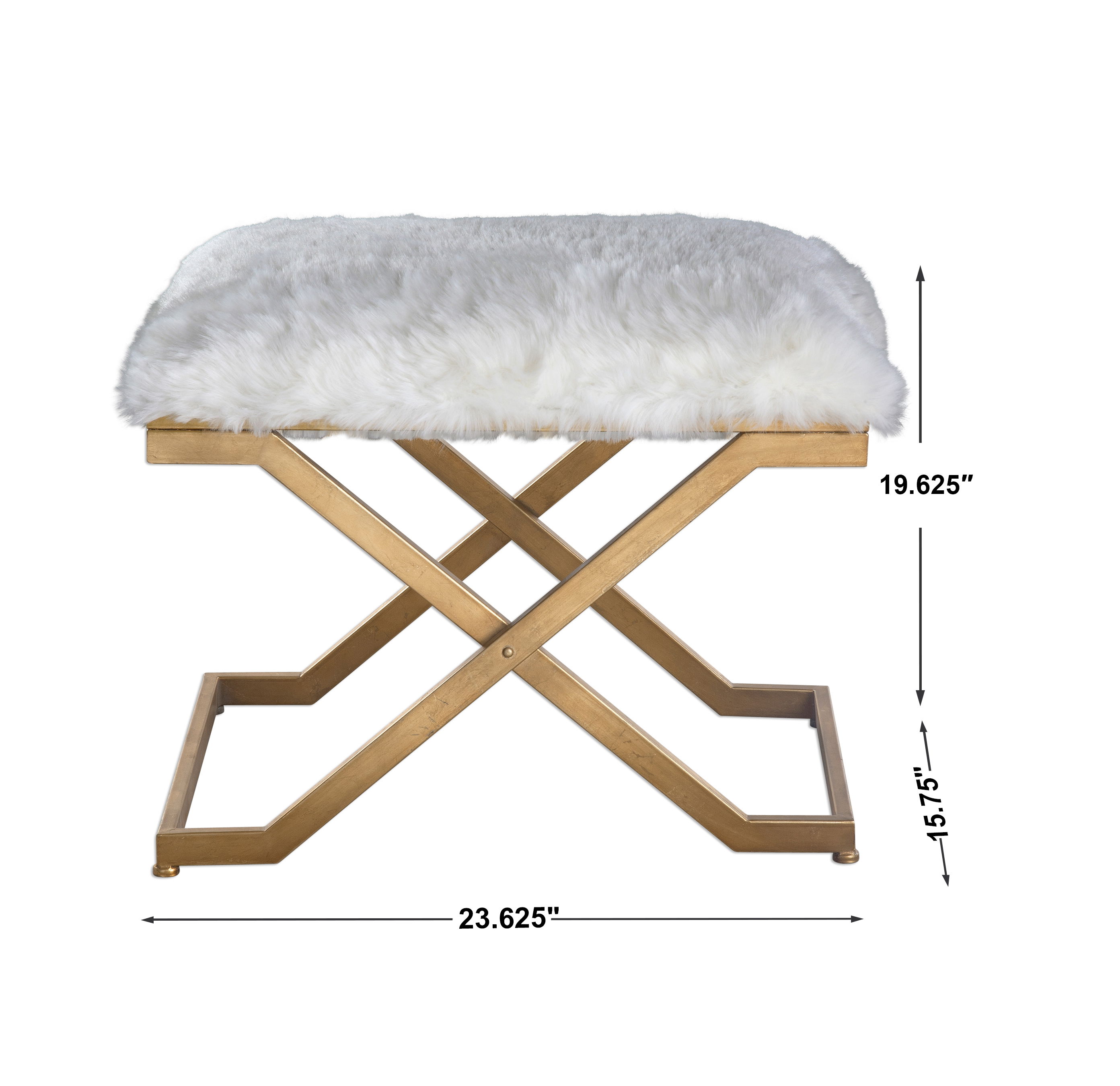 Farran Fur Small Bench large image 