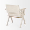 Topanga I Cream Fabric Wrap Blonde Wooden Frame Dining Chair thumbnail 6