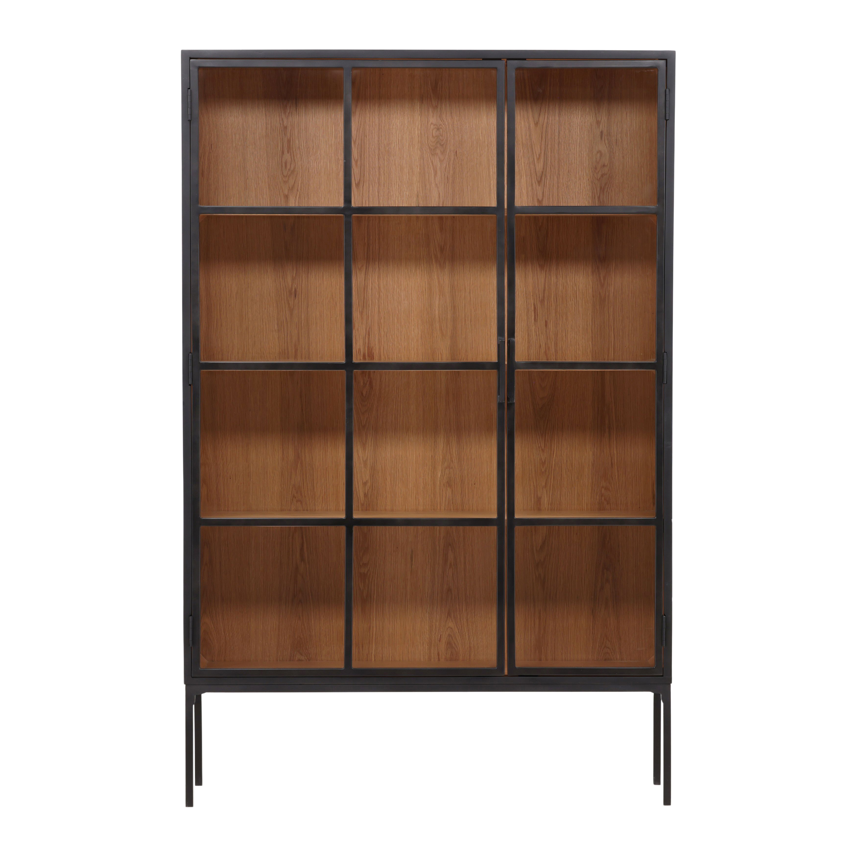 Imara Cabinet Black, Cabinets & Sideboard by Dovetail, 48" width x 74" height x 15" depth View 2