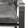 Hornet II Black Leather Body Metal Frame Accent Chair, by Mercana, 27.17" length x 36.61" width x 34.25" height thumbnail 12