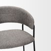 Carolyn Bar Stool with Gray Fabric & Matte Black Metal thumbnail 8