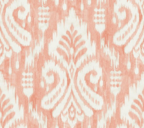 Hawthorne Ikat Coral Wallpaper