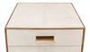 Gideon Shagreen Side Table, Osprey White, Side & End Table by Sarreid, 22" length x 18" width x 24" height thumbnail 10