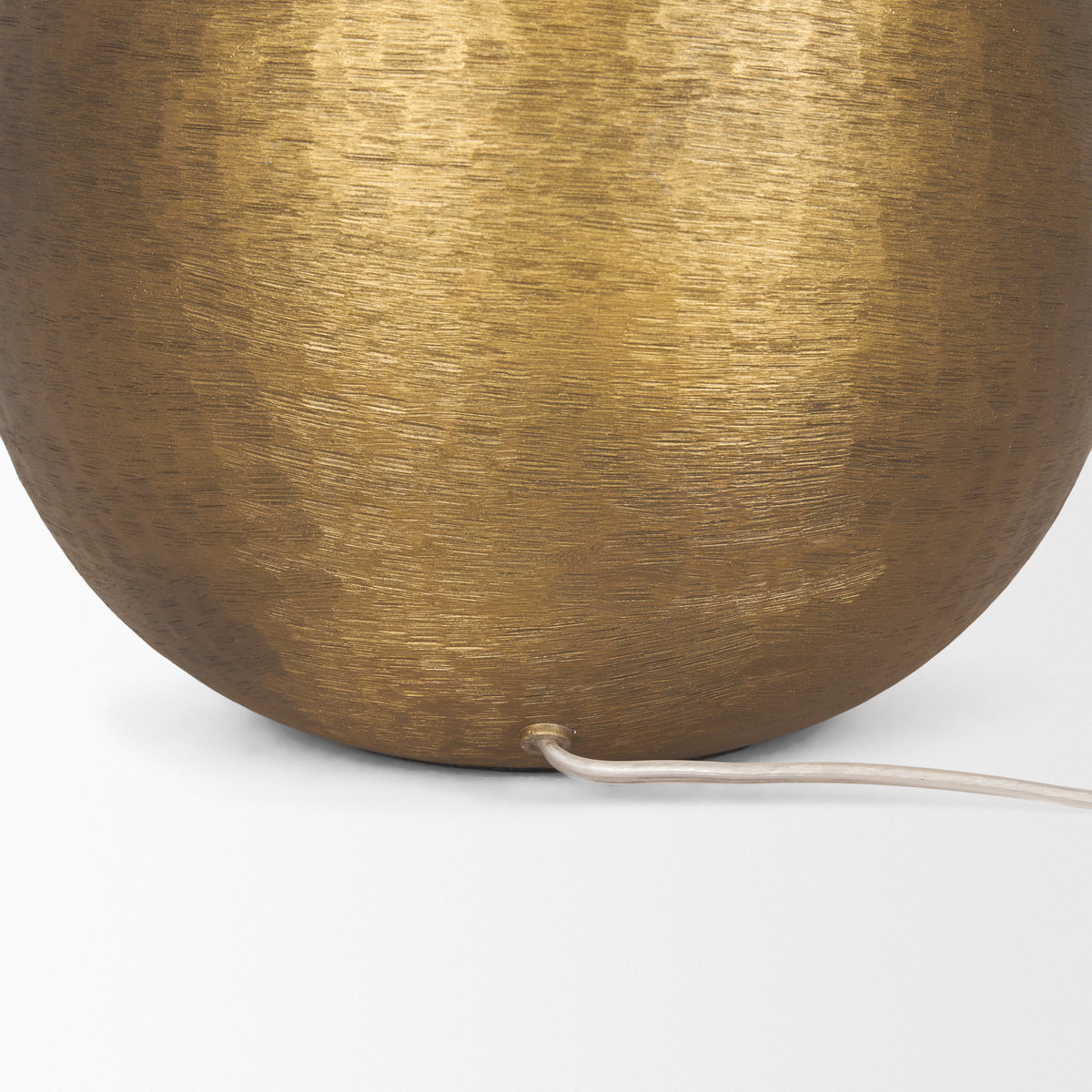Sadiyah Antiqued Gold Brushed Metal with Cream Shade Table Lamp, by Mercana, 19.5" length x 19.5" width x 24" height View 12