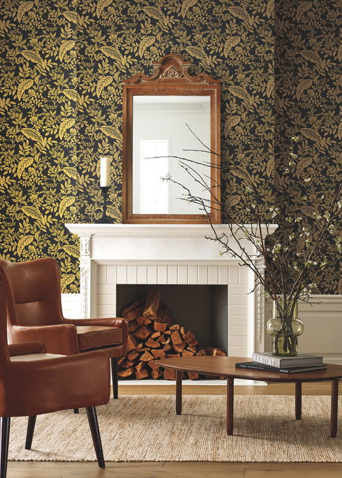 Canopy Gold & Black Wallpaper