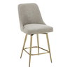 Bramwell Upholstered Counter Stool, Counter & Bar Stool by Uttermost, 20" width x 39.25" height x 23.5" depth thumbnail 4