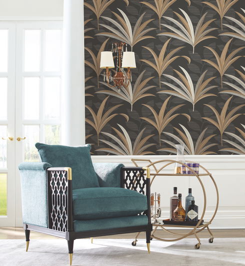 El Morocco Palm Black Wallpaper