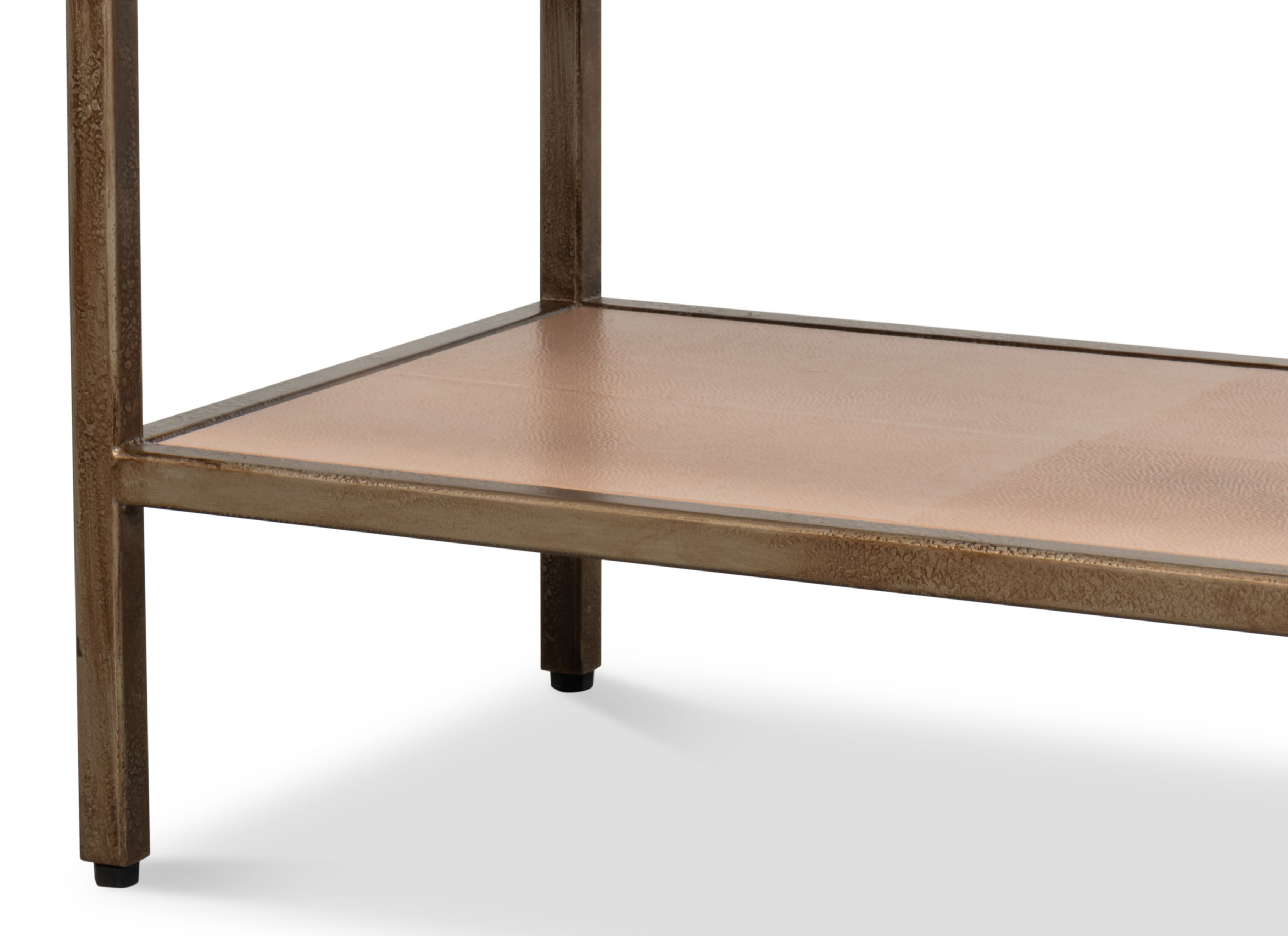 Cullum Shagreen Console, Mushroom, Console Table by Sarreid, 71" length x 14" width x 33" height View 5