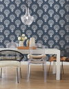 Luxor Navy Wallpaper, by York Wall, 27' length x 2'3" width x 0.02" depth thumbnail 3