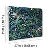 Peacock Garden Navy Peel & Stick Wallpaper thumbnail 6