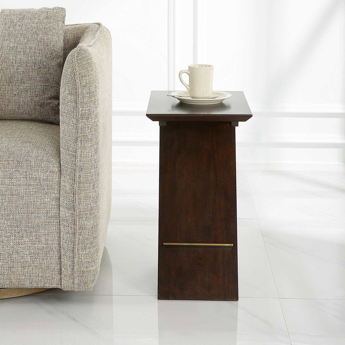 Breakthrough Modern Accent Table, Side & End Table by Uttermost, 17.25" width x 22" height x 11.75" depth View 4