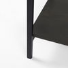 Arelius 36L x 18W x 63H Black-Brown Wood with Black Metal Base Display Cabinet thumbnail 12