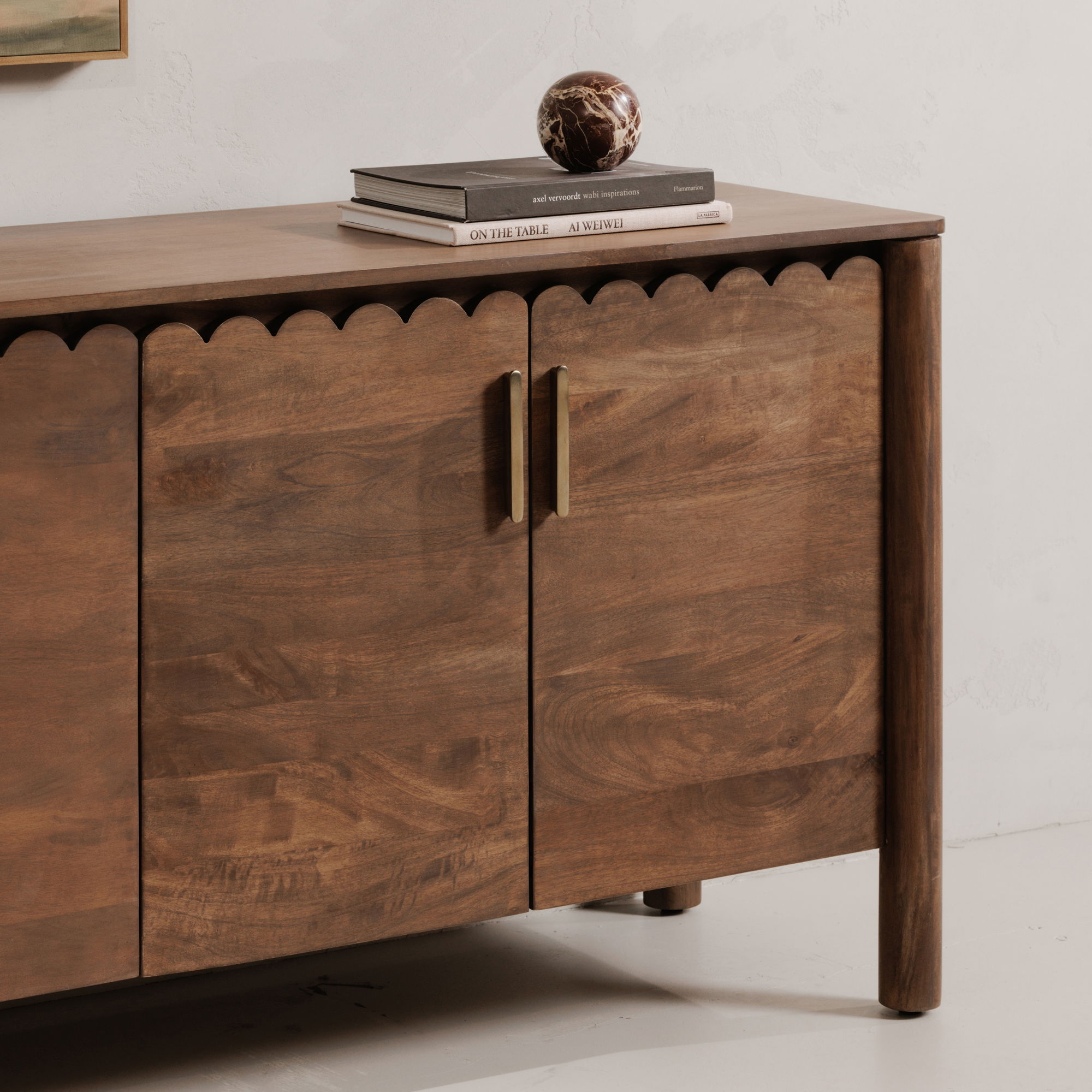 Wiley 4 Door Sideboard Vintage Brown, Cabinets & Sideboard by Moe's Home, 67.75" width x 30" height x 19" depth View 13