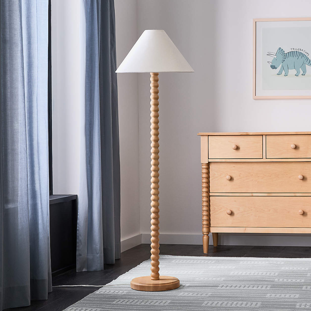 Online Designer Bedroom Jenny Lind Maple Wood Kids Floor Lamp