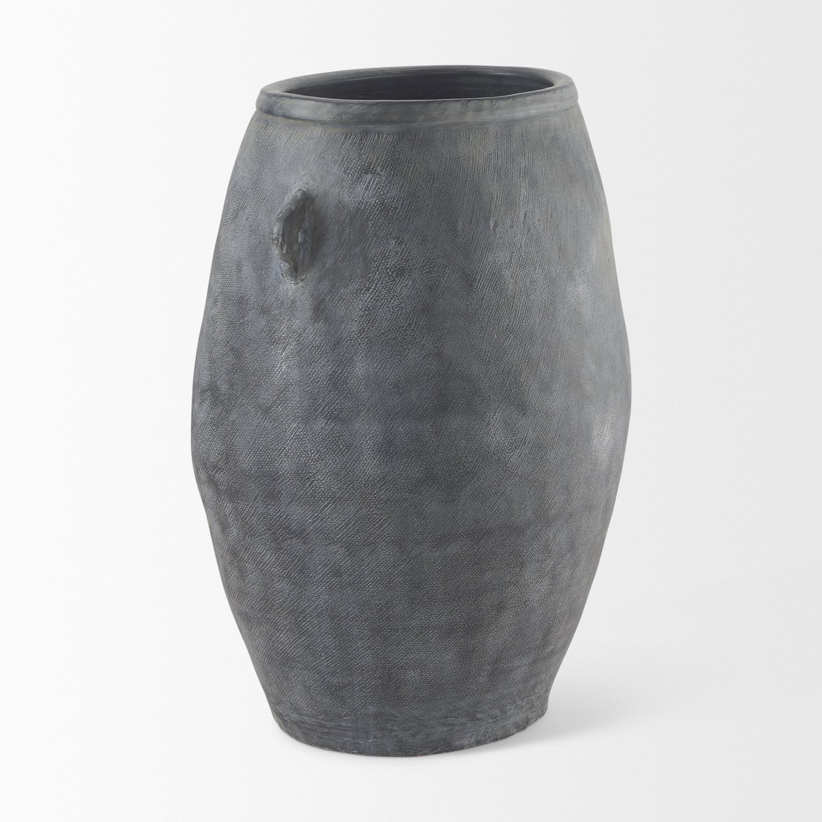 Zuma  Dark Gray Ceramic Floor Vase, by Mercana, 27.17" length x 20.47" width x 31.89" height View 7