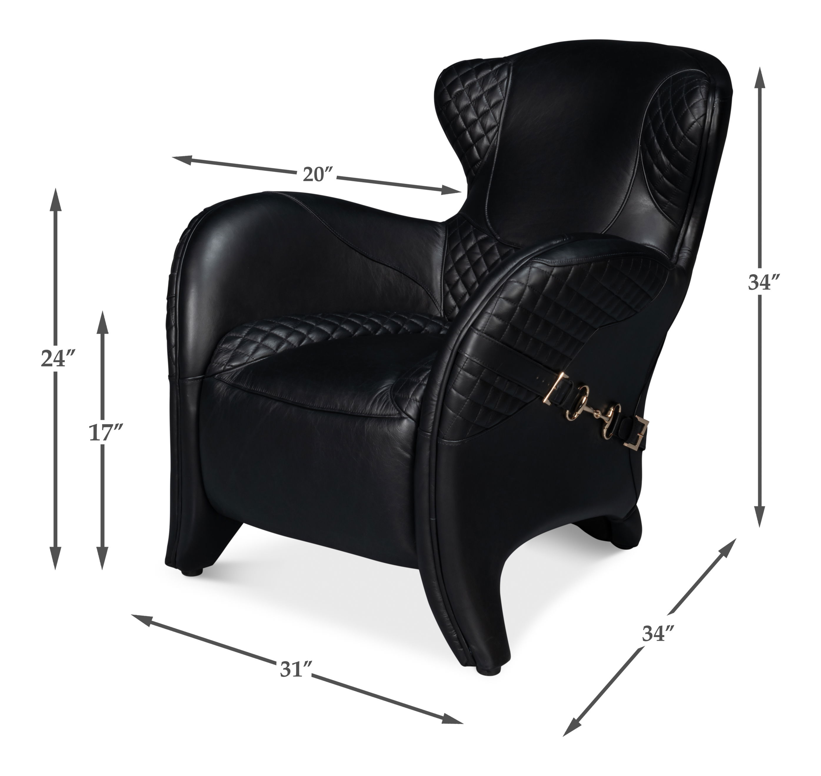 Hera Arm Chair, Onyx Black large image 