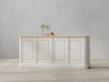Antique Whitewash Sideboard, 4 Door, Cabinets & Sideboard by Sarreid, 83" length x 20" width x 36" height thumbnail 13