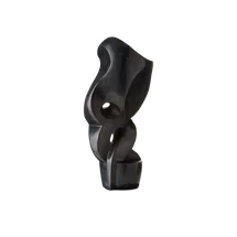 Online Designer Combined Living/Dining Roland Black Marble Abstract Sculpture