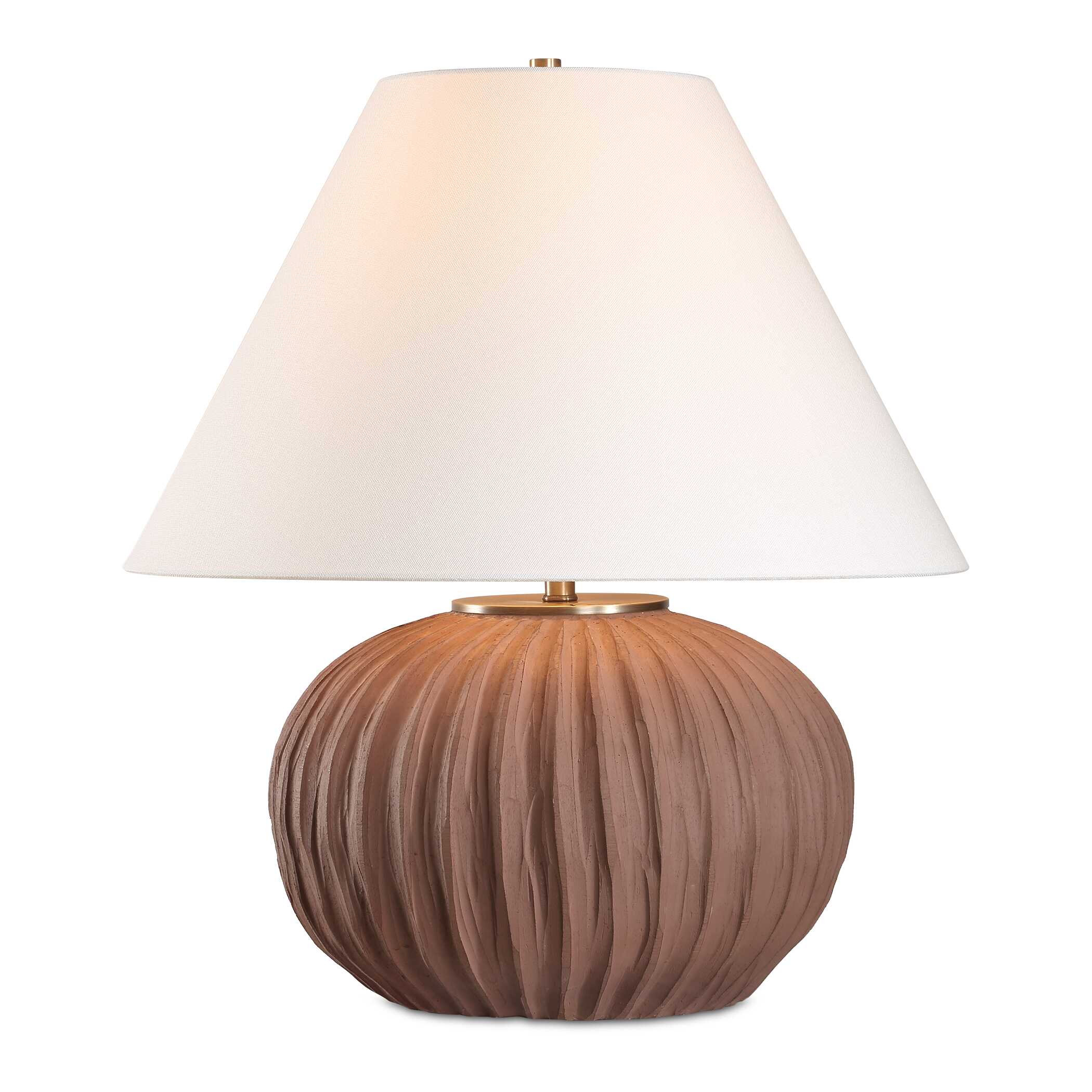 Keoghan Terracotta Table Lamp, by Uttermost, 20" width x 22" height x 20" depth View 1