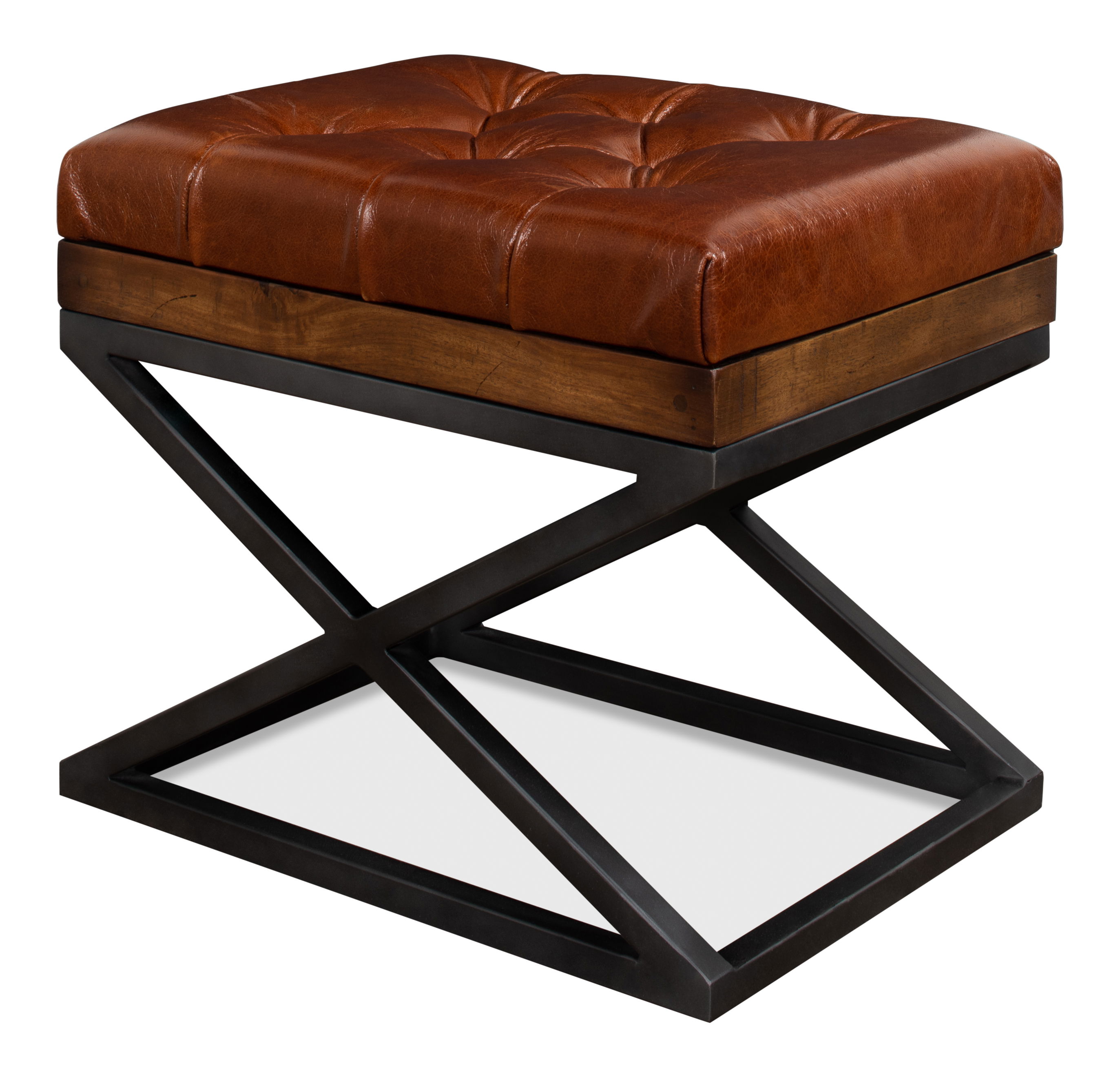 Leather Cushion Bench large image 