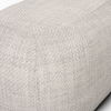 Siren Gray Fabric with Dark Brown Wood Oblong Bench thumbnail 6