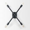 Xendi 4x25 Black Toned Metal Sputnik Wall Sconce, by Mercana, 4" length x 15" width x 25" height thumbnail 3