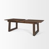 Takota Dark Brown Rectangular Oak Wood with Birch Wood Legs Extendable Dining Table thumbnail 11