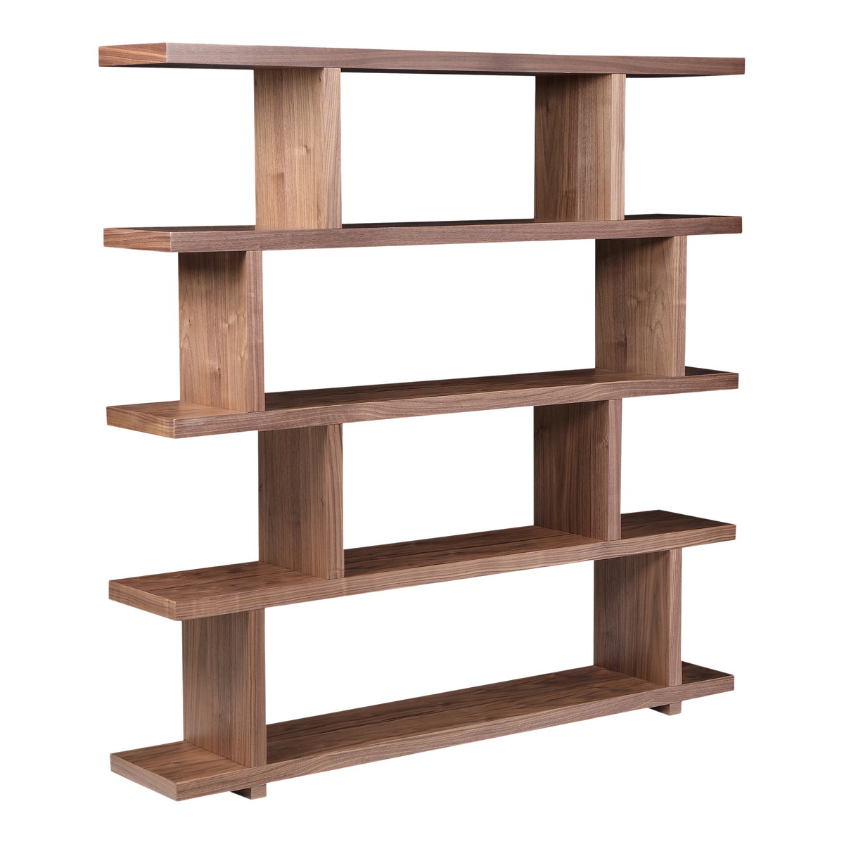 Miri Large Shelf Walnut, Shelving & Bookcase by Moe's Home, 63" width x 63" height x 11" depth View 2