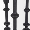 Paolo Matte Black Metal Candle Holder (Set of 3), Candles & Candle Holder by Mercana, 5" length x 5" width x 20" height thumbnail 7