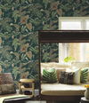 Jungle Cat Dark Green Wallpaper thumbnail 2